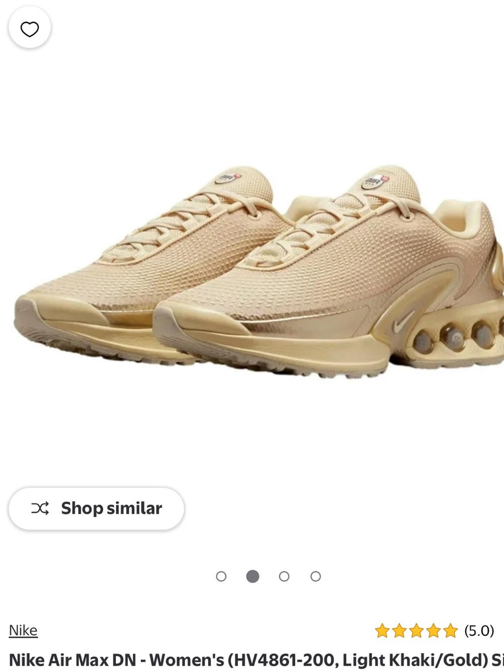 Nike Women's Air Max DN Sneakers - Light Khaki & Gold